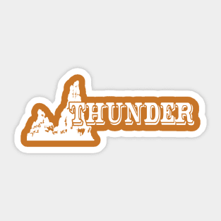 Big Thunder Mountain White Sticker